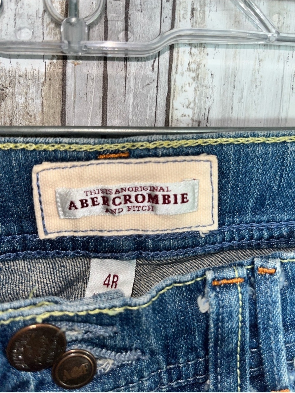 Abercrombie & Fitch Bootcut Jeans Size 4 Long 33” Inseam Low Rise Stretch Denim - Picture 4 of 5